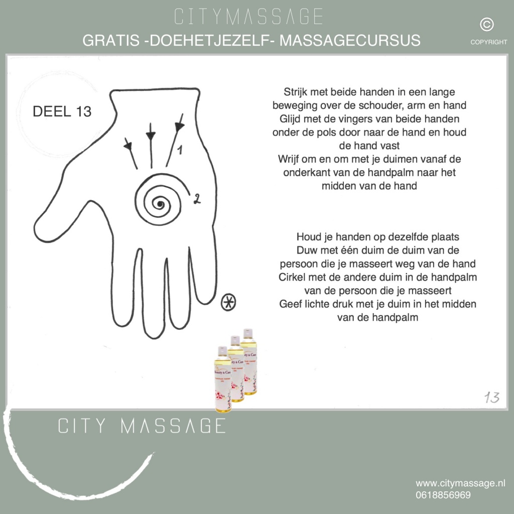 DOEHETJEZELF gratis massagecursus deel 13 City Massage Tilburg ontspanningsmassage duo massage